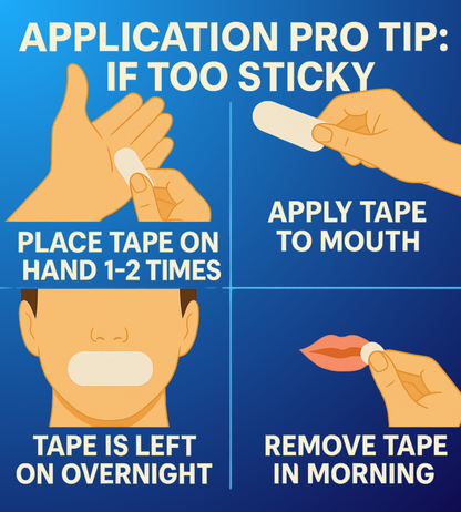 Bamboo Silk Mouth Tape for Snoring Relief & Jawline Definition